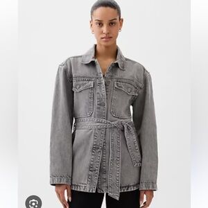 Gap Belted Denim Shirt Jacket, NWT